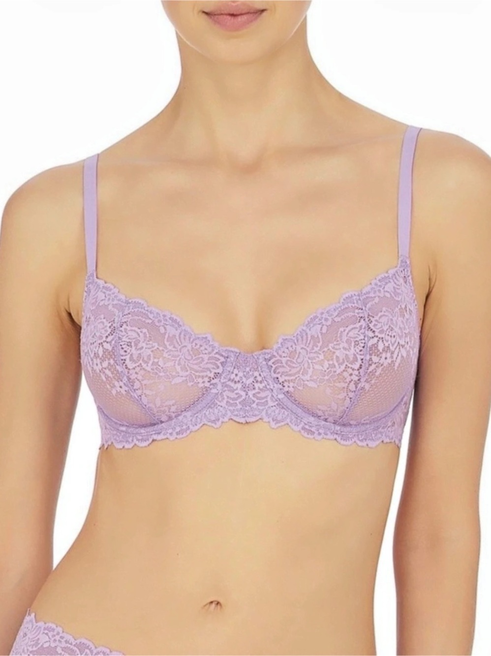 Natori Feathers Lace Underwire Bra in Purple US 36B NWT